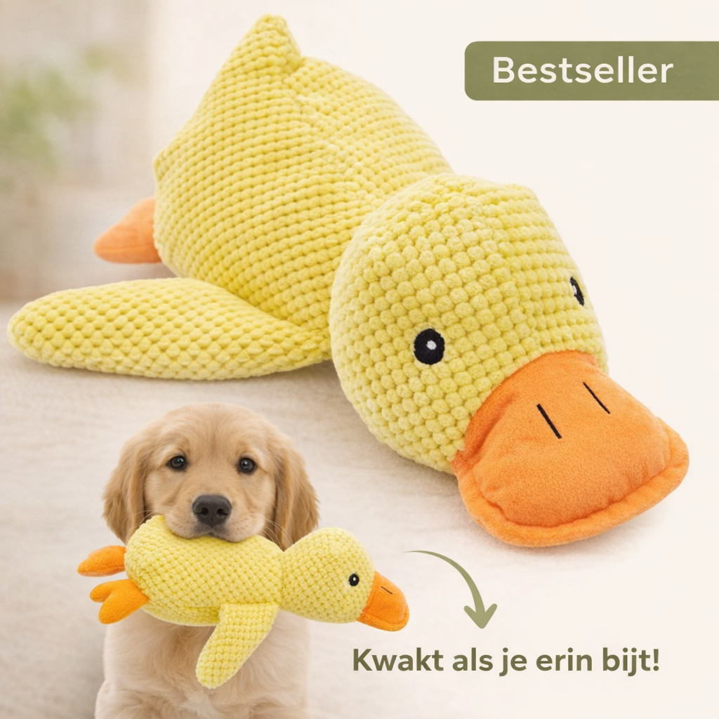 KnuffelEend™ | Anti-stress hondenknuffel